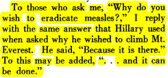 why eradicate measles